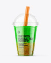 Fruit Bubble Tea Cup Mockup