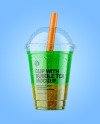 Fruit Bubble Tea Cup Mockup