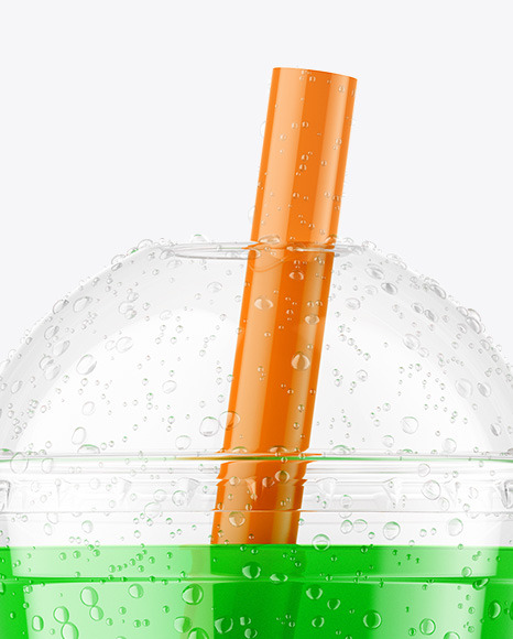 Fruit Bubble Tea Cup Mockup