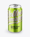 Glossy Metallic Drink Can Mockup