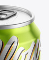 Glossy Metallic Drink Can Mockup