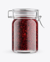 Glass Jam Jar With Clamp Lid Mockup