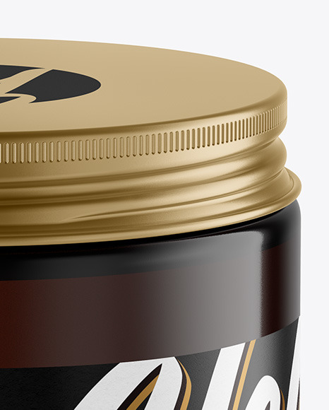 Amber Plastic Jar Mockup