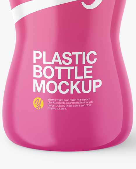 Glossy Plastic Bottle Mockup