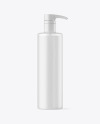 Frosted Liquid Soap Bottle with Pump Mockup