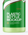 Frosted Liquid Soap Bottle with Pump Mockup