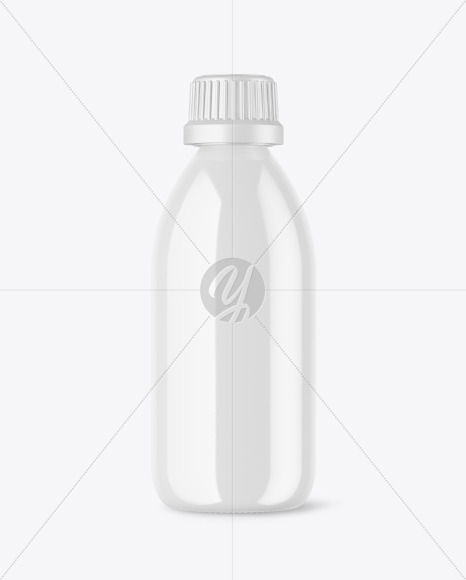 Glossy Plastic Bottle Mockup