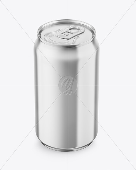 Metallic Drink Can Mockup