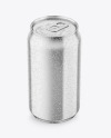 Metallic Drink Can With Condensation Mockup