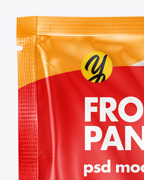 Plastic Bag With Frozen Pancakes Mockup