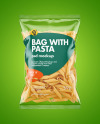 Plastic Bag With Penne Pasta Mockup