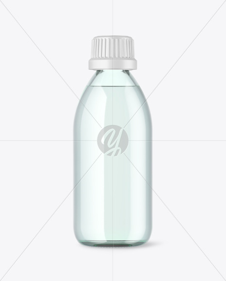 Clear Glass Bottle Mockup