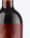 Amber Glass Red Wine Bottle Mockup