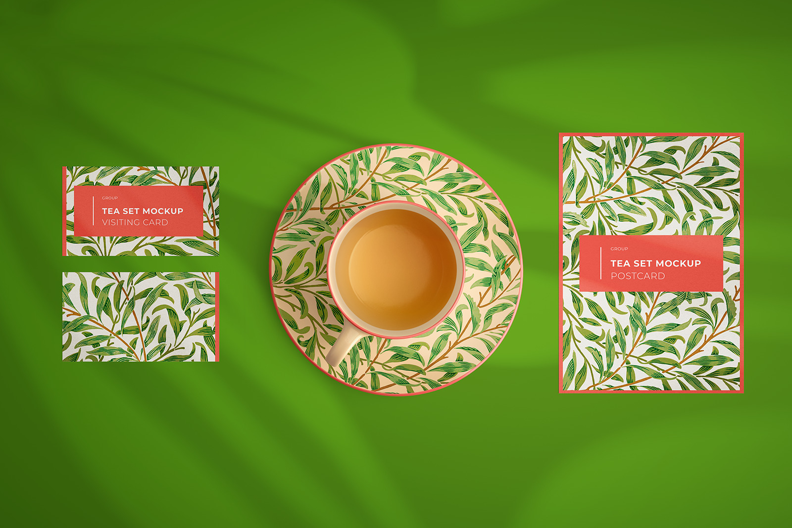 Tea set mockup