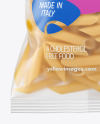 Matte Plastic Bag With Penne Pasta Mockup