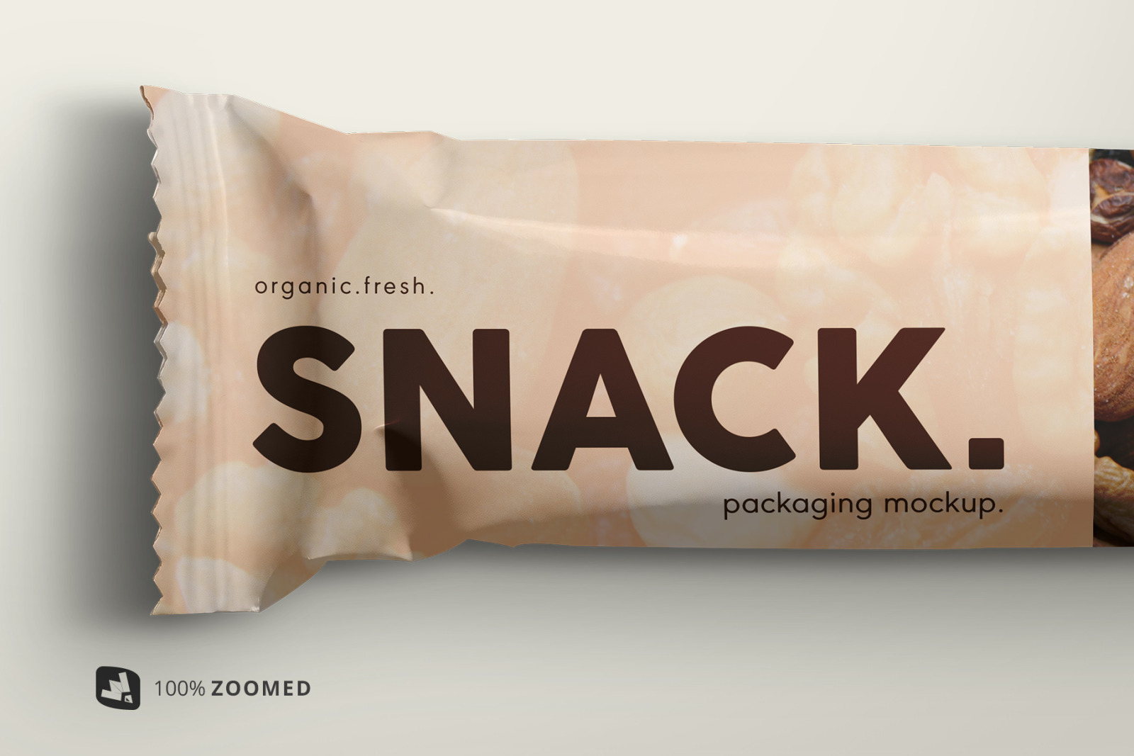 Organic Snack Bar Packaging Mockup