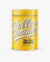 Glossy Tin Can Mockup