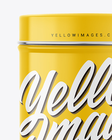 Glossy Tin Can Mockup