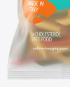 Frosted Plastic Bag With Tricolor Penne Pasta Mockup