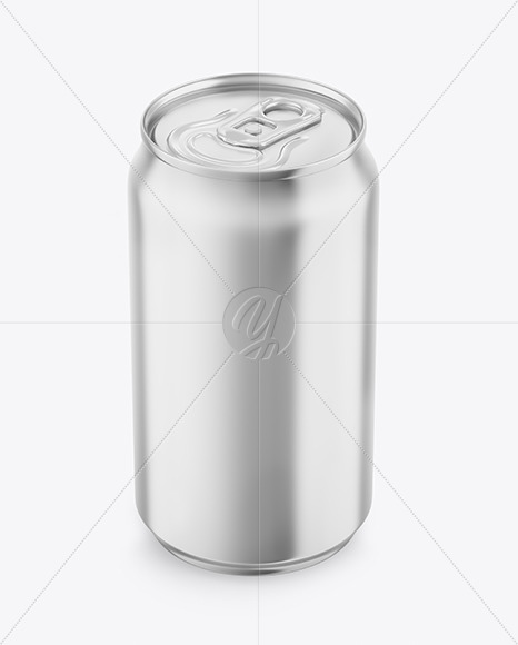 Matte Metallic Drink Can Mockup