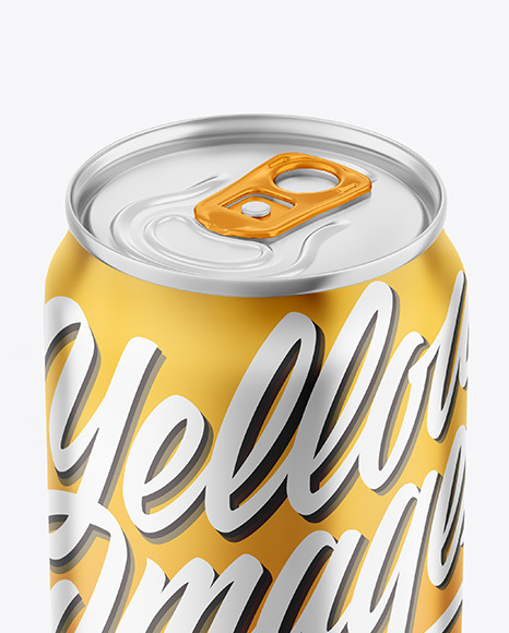 Matte Metallic Drink Can Mockup