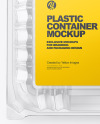 Transparent Plastic Container Mockup - Top View