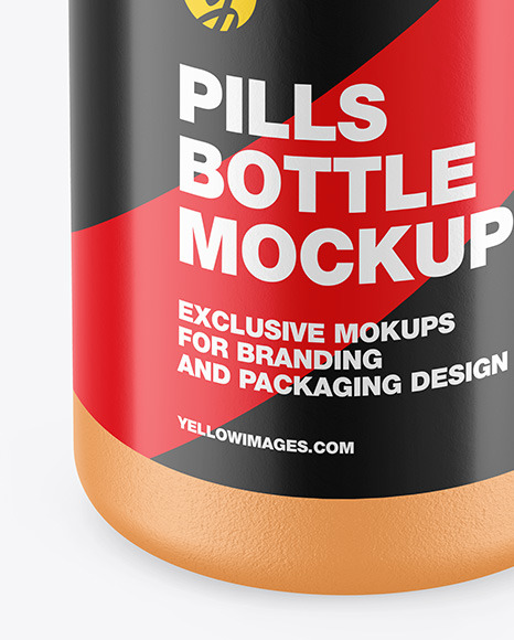 Ceramic Pills Bottle Mockup