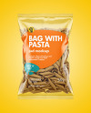 Whole Wheat Pennoni Rigati Pasta Bag Mockup