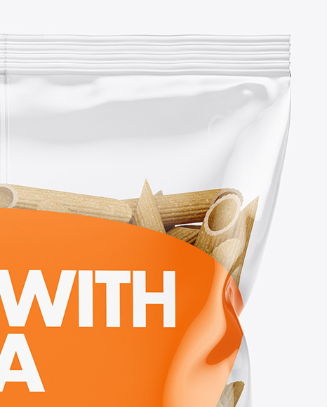 Whole Wheat Pennoni Rigati Pasta Bag Mockup