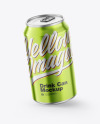 Glossy Metallic Drink Can Mockup