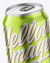 Glossy Metallic Drink Can Mockup