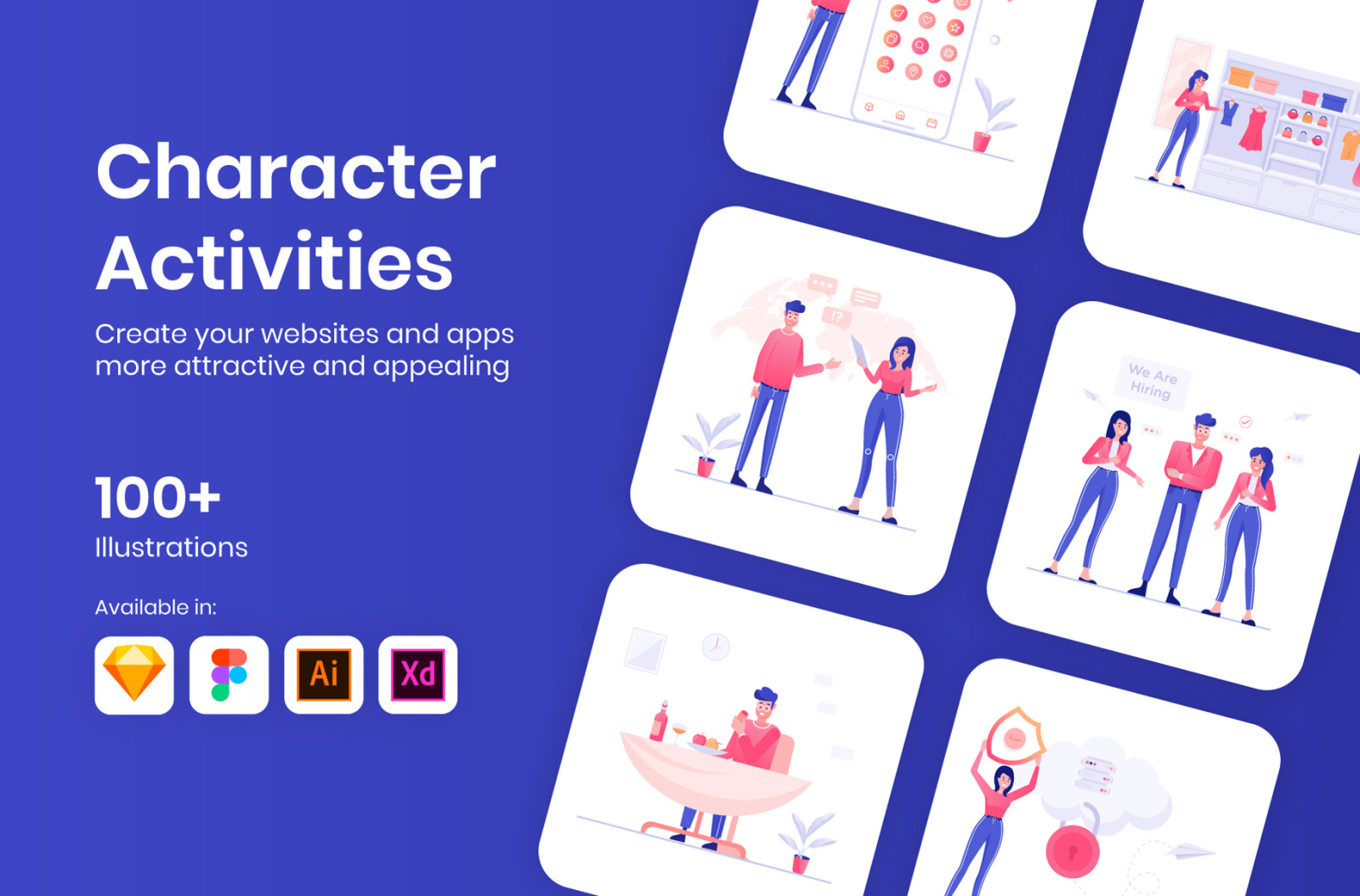 100+ Character Activities Illustrations