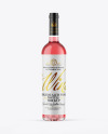 Clear Glass Pink Wine Bottle Mockup