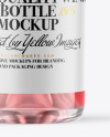 Clear Glass Pink Wine Bottle Mockup