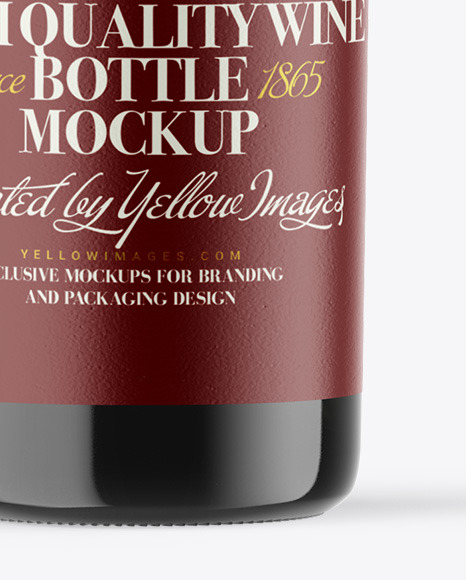 Green Glass Red Wine Bottle Mockup