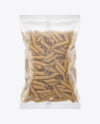 Whole Wheat Pennoni Rigati Pasta Matte Bag Mockup