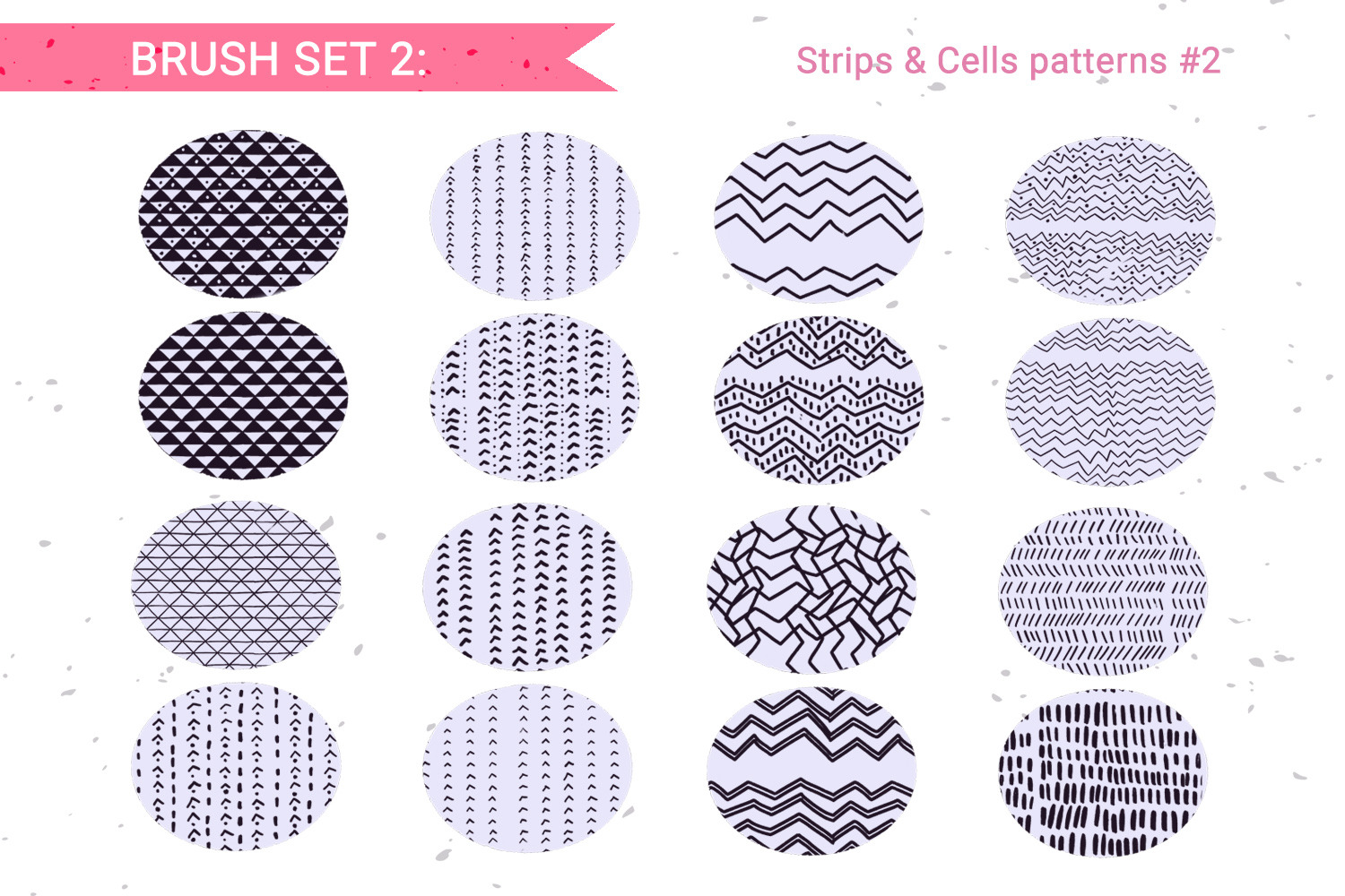 80 hand-drawn patterns for Procreate