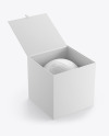 Box With Soccer Ball Mockup