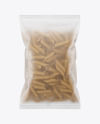 Whole Wheat Pennoni Rigati Pasta Frosted Bag Mockup