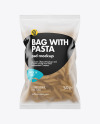 Whole Wheat Pennoni Rigati Pasta Frosted Bag Mockup