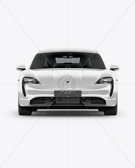 Electric Sport Car Mockup - Front View