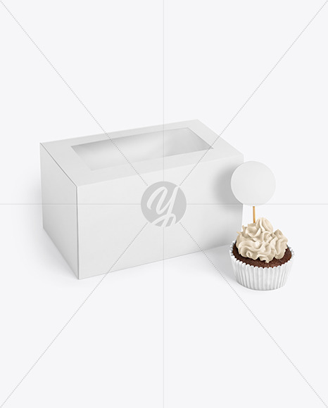 Box w/ Cupcake Mockup