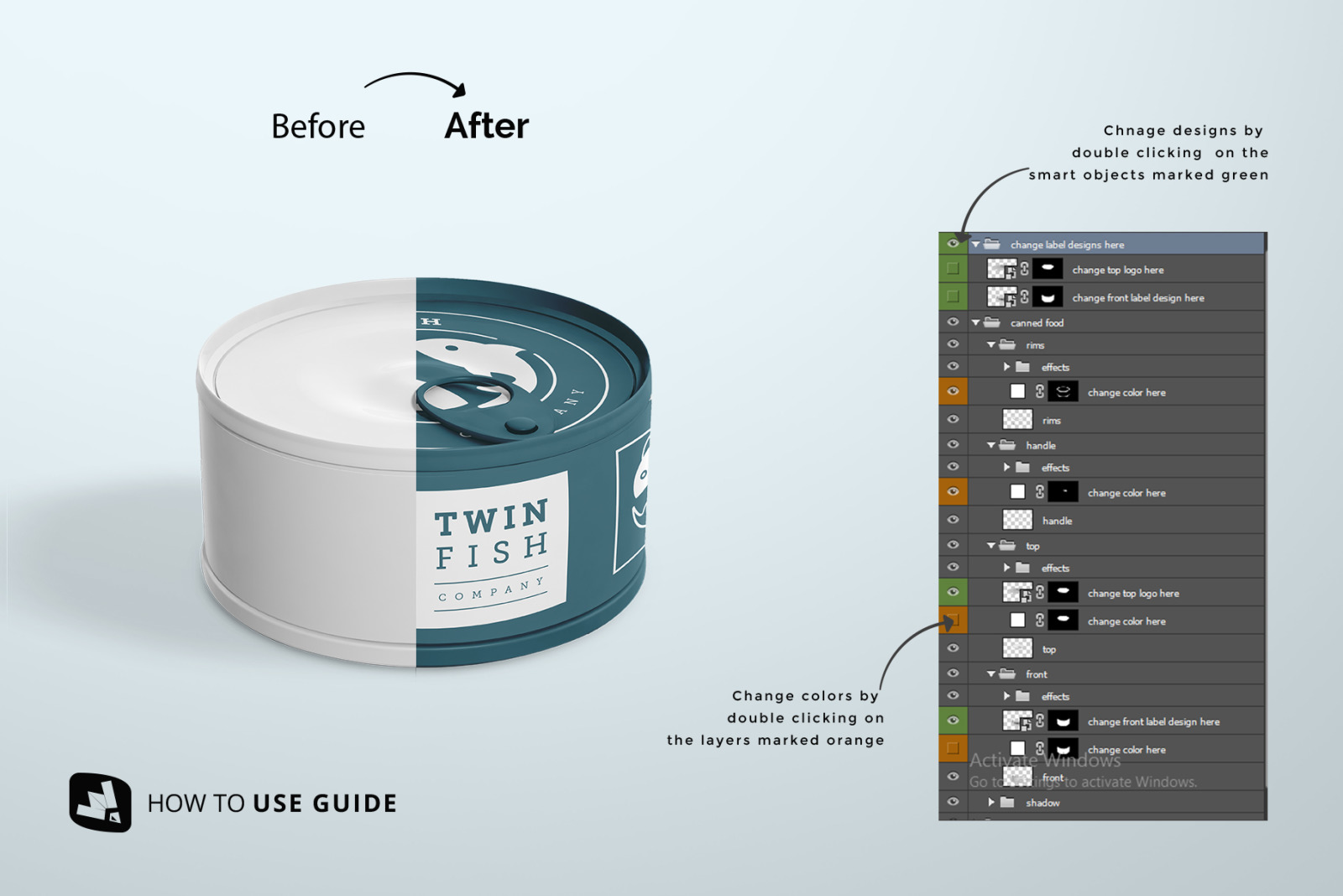 Circular Can Food Packaging Mockup