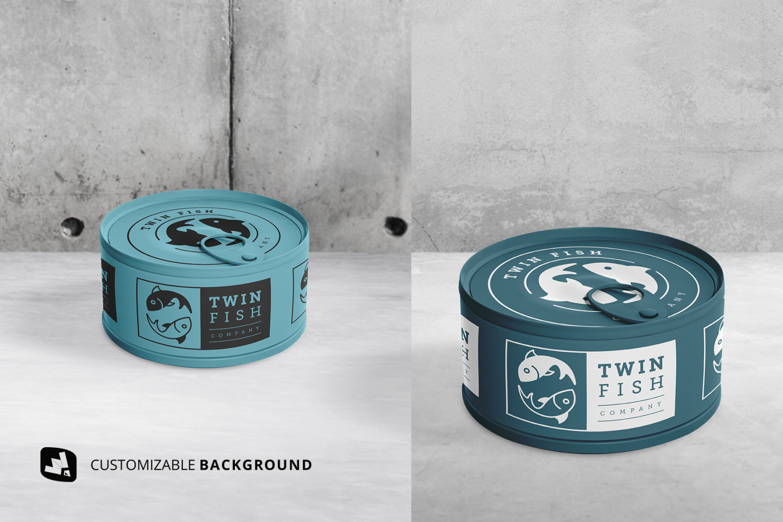 Circular Can Food Packaging Mockup