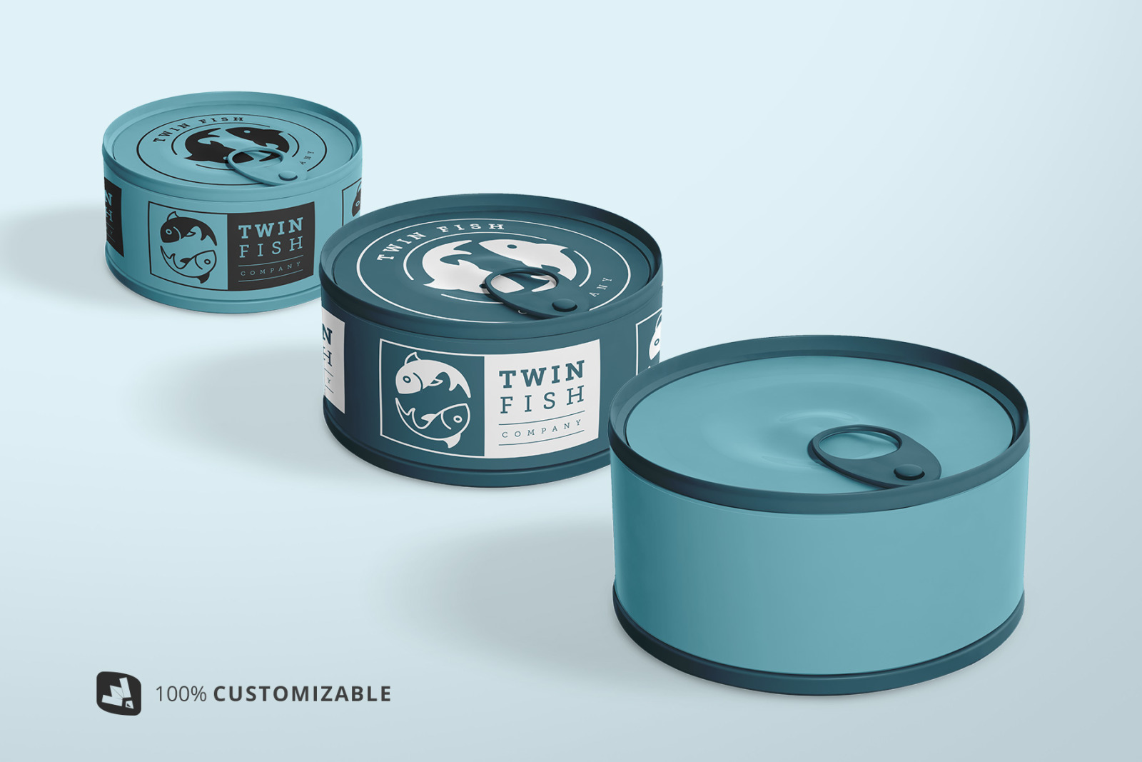 Circular Can Food Packaging Mockup