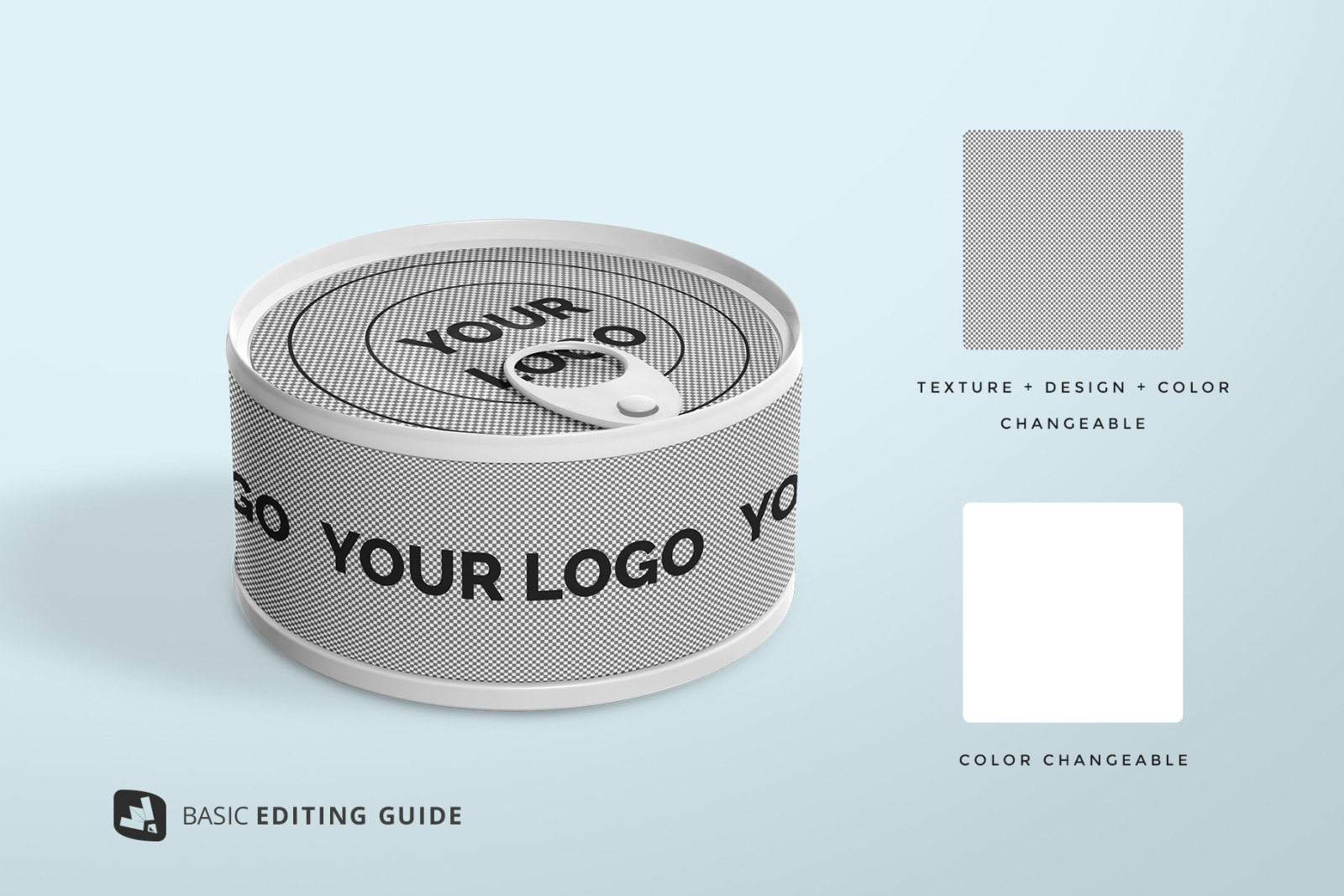 Circular Can Food Packaging Mockup