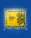 Transparent Plastic Container with Arugula Mockup - Top View