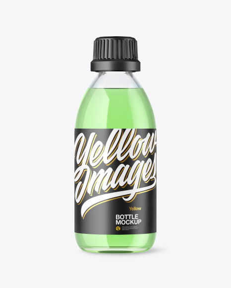 Clear Glass Bottle Mockup