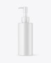 Matte Cosmetic Bottle with Pump Mockup