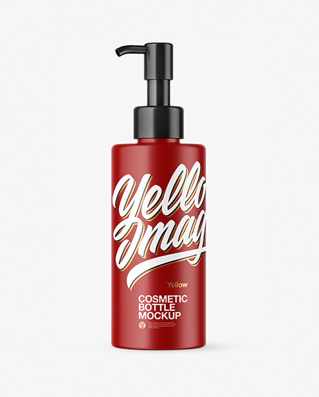 Matte Cosmetic Bottle with Pump Mockup - Hand soap